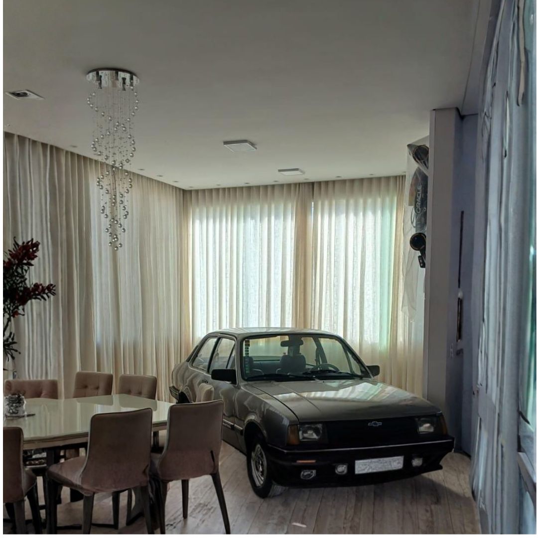 Cortina de Voil sob medida para sala ampla – BH — Belo Horizonte